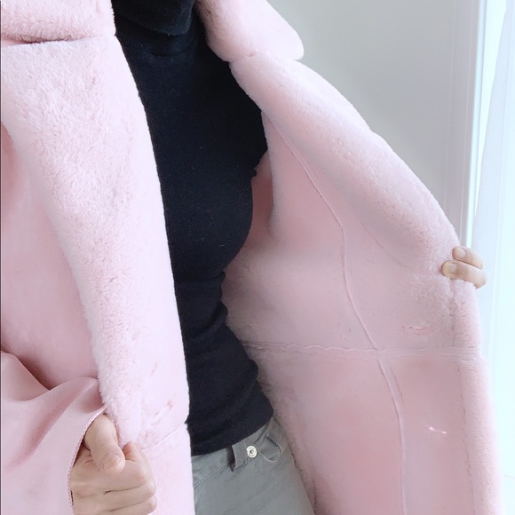 MY Valentine  Shearling Coat- PINK TEDDY - Picture 6 of 7
